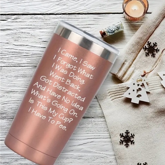 SARCASTIC 20oz Stainless Steel Insulated Tumble & Lid “I CAME I SAW I FORGOT…” - Picture 5 of 6